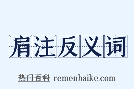 肩注反义词是什么意思的图片